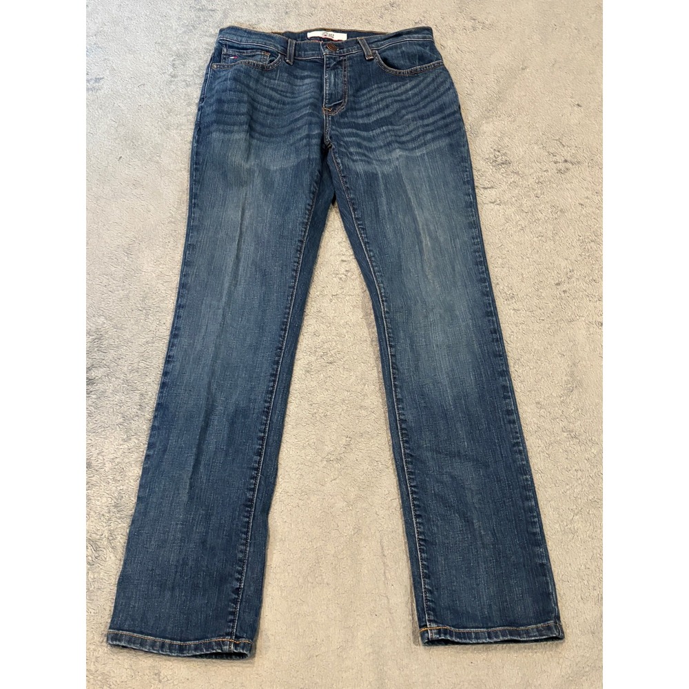 Tommy Hilfiger Denim Mens Straight Leg Jeans Medium Wash Blue 30x32 Stretch
